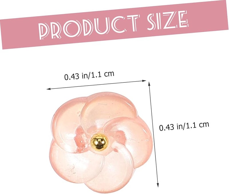 Vintage Flower Shape Plastic Buttons For DIY Crafts Clothing Sewing 100PCS - Image 2